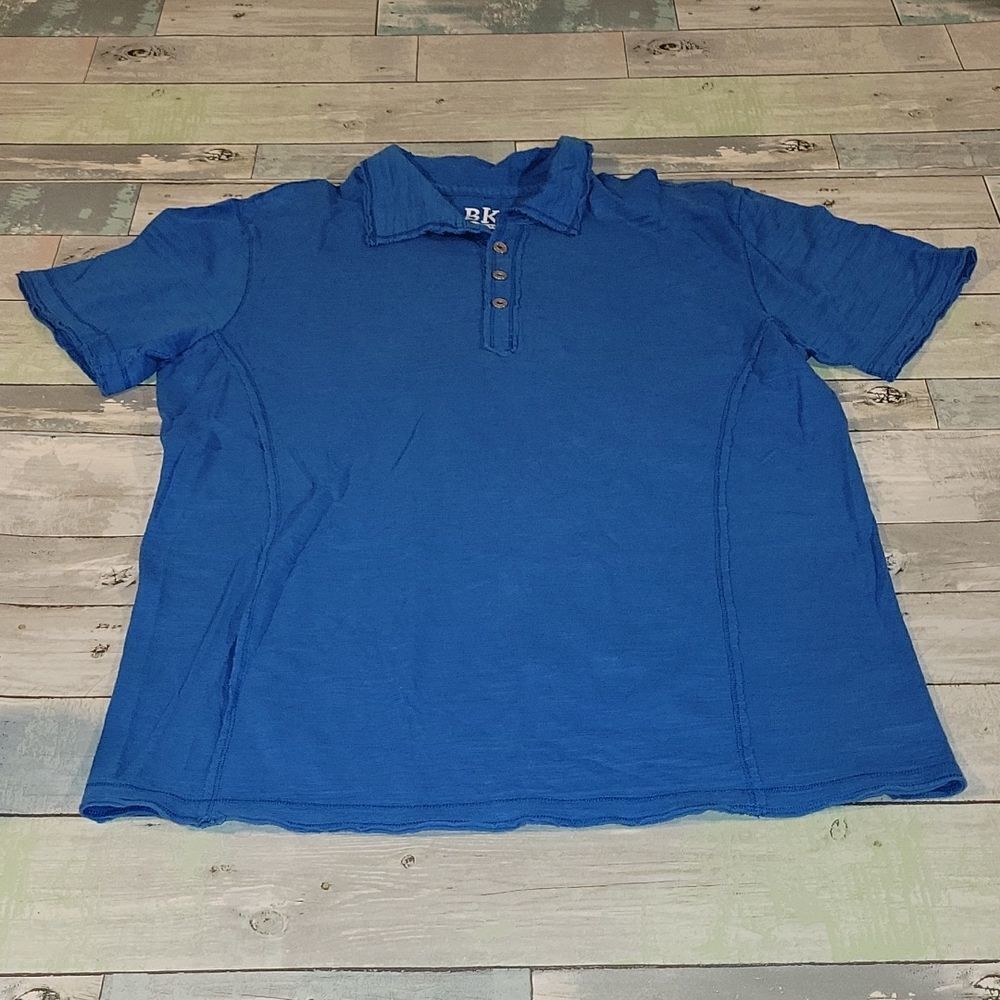 BKE Athletic Fit Blue Polo Shirt sz Large
